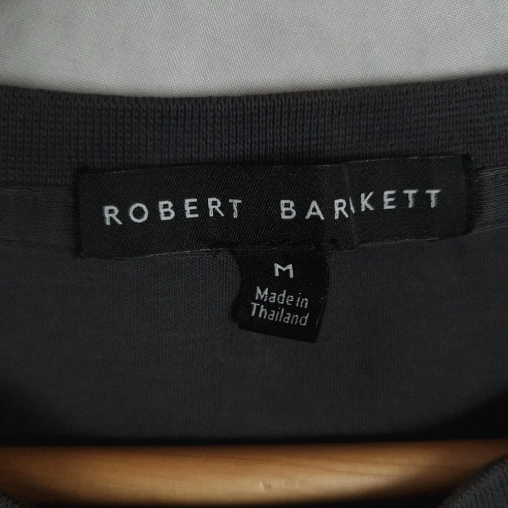Robert Barakett Shirt Mens Medium Gray Basic Pima Cotton Barakett T Crewneck Tee